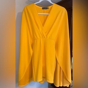 Mustard Wing Dress